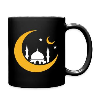 Islam Crescent Moon Moskee Silhouette - Tasse einfarbig - Schwarz - Rechts