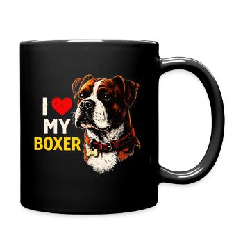 J’adore mon boxer - Mug uni - noir - Droite