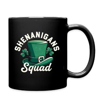 Shenanigans Squad Leprechaun-Hut - Tasse einfarbig - Schwarz - Rechts