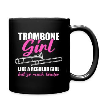 Fille tromboniste Tromboniste - Mug uni - noir - Droite
