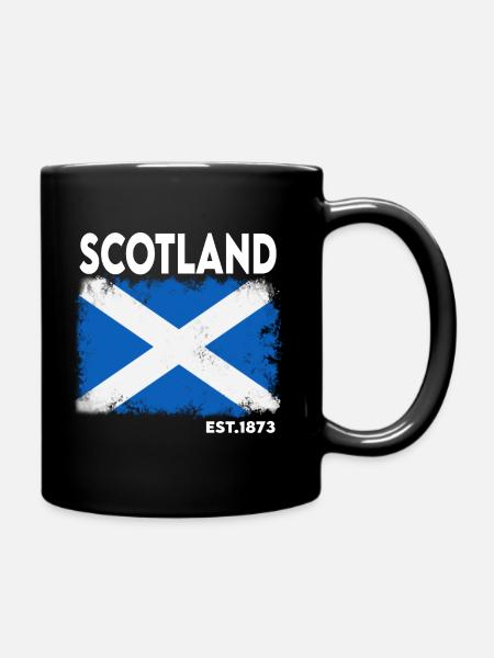 Scotland Saltire Crest 1873 - Full Colour Mug - black