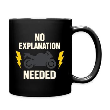 Why we ride motorcycles, - Full Colour Mug - black - Right