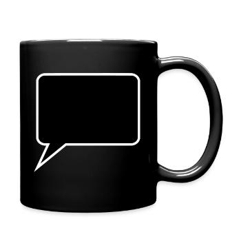 Sprechblase Comic selbst gestalten personalisieren - Tasse einfarbig - Schwarz - Rechts