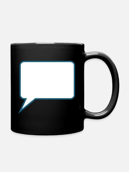 Sprechblase Comic selbst gestalten personalisieren - Tasse einfarbig - Schwarz