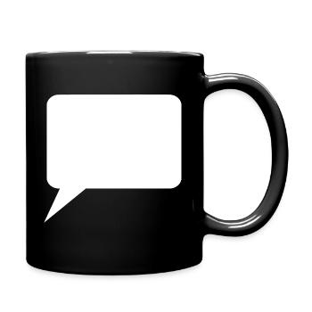 Sprechblase Comic selbst gestalten personalisieren - Tasse einfarbig - Schwarz - Rechts