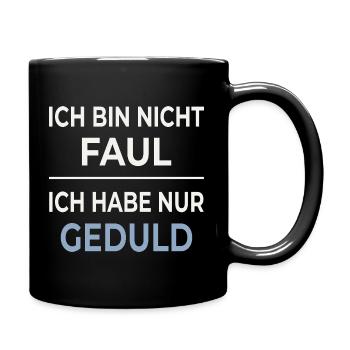 Patience is not laziness - Full Colour Mug - black - Right