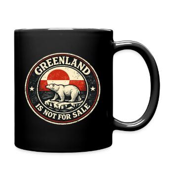 Greenland Stand Flag Bear Don patriotique - Mug uni - noir - Droite