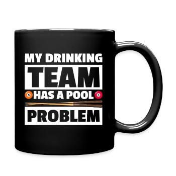 My drinking team funny billiards billiards player - Full Colour Mug - black - Right