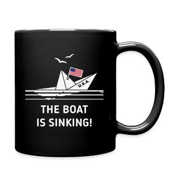 Le bateau coule ! (États-Unis, Amérique / NÉGATION) - Mug uni - noir - Droite
