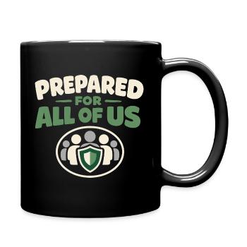 Family Provision Emergency Planner Prepper - Full Colour Mug - black - Right