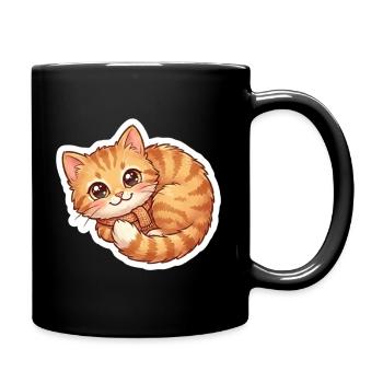 Écharpe douillette orange pour chat - Mug uni - noir - Droite