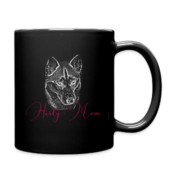 Husky Mom Art Print - Full Colour Mug - black - Right