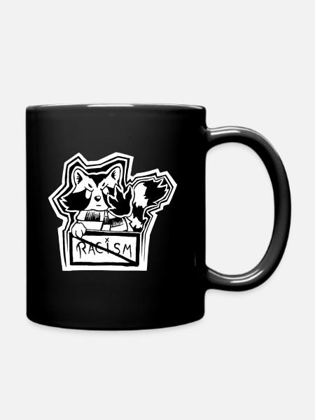 Trashpanda contre le racisme - Mug uni - noir