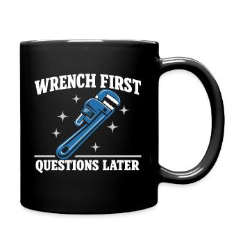 Pipe Whisperer, Plumber, Humor Gift - Full Colour Mug - black - Right