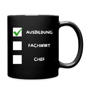 AZUBI (Fachwirt) Checkliste - Tasse einfarbig - Schwarz - Rechts