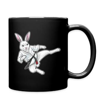 Rabbit Karate Martial Arts - Full Colour Mug - black - Right
