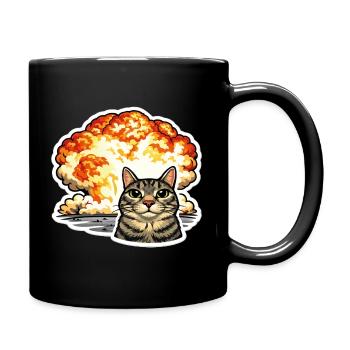 Und es hat Boom gemacht, so ein Feuerball Junge - Tasse einfarbig - Schwarz - Rechts