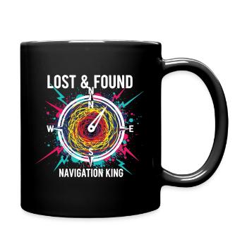 Lost & Found Compass Navigation King - Full Colour Mug - black - Right