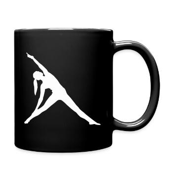Danseur de silhouette étirée - Mug uni - noir - Droite