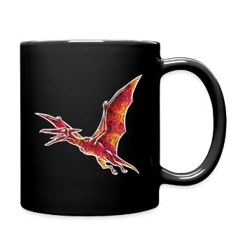 Electric Pterodactyl Flying Dinosaur - Full Colour Mug - black - Right