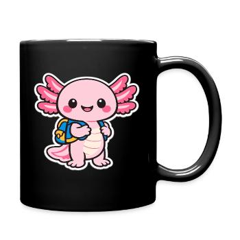 Cuddly axolotl - Full Colour Mug - black - Right