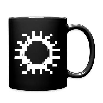 Cell Virus Pixel Outline - Full Colour Mug - black - Right
