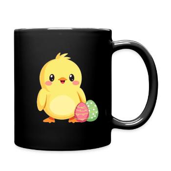 Poussins à Pâques - Mug uni - noir - Droite