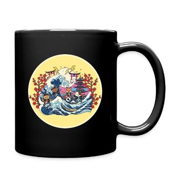Tier Anime Kawaii Rocker - Tasse einfarbig - Schwarz - Rechts