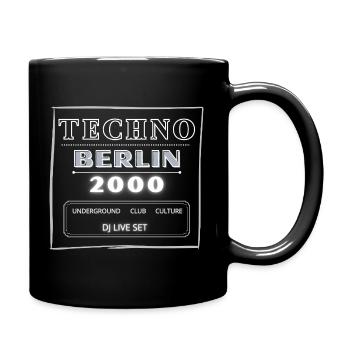 Techno Underground Club Logo - Tasse einfarbig - Schwarz - Rechts
