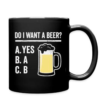 Beer Humor Shirt for Men - Full Colour Mug - black - Right