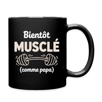 soon muscular like daddy gym bodybuilding - Full Colour Mug - black - Right