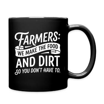 Farmer's humour, field work and taste - Full Colour Mug - black - Right
