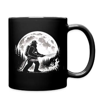 Bigfoot Firefighter - Full Colour Mug - black - Right