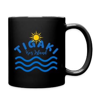Ondes du Soleil de l’île Tigaki Kos - Mug uni - noir - Droite