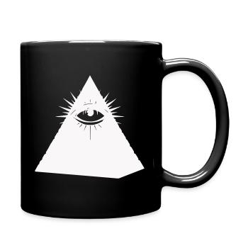 Symbole de l’œil pyramidal Illuminati - Mug uni - noir - Droite