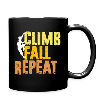 Escalade en salle Escalade en salle Escalade Chute répétée - Mug uni - noir - Droite