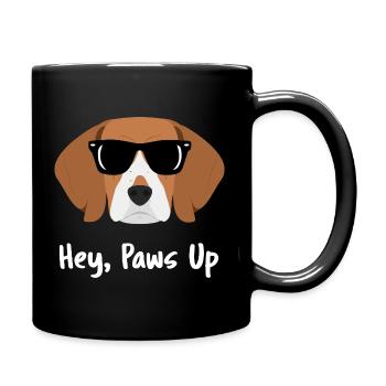 Portrait pop art coloré d’amour du chien Rapetou - Mug uni - noir - Droite