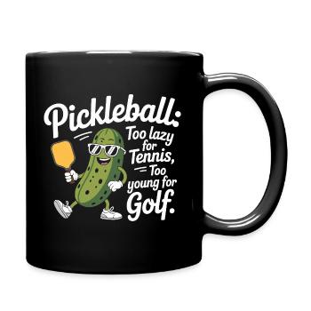 Joueur de pickleball trop paresseux pour le tennis pickleball - Mug uni - noir - Droite