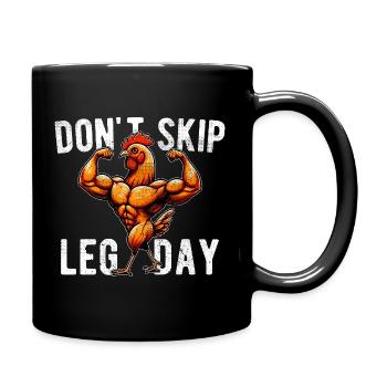 Ne saute pas la journée des jambes Gym de bodybuilding Palestra Drôle - Mug uni - noir - Droite