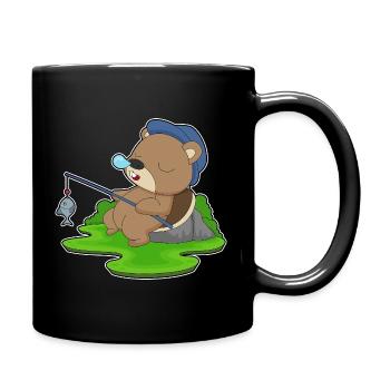 Pêche au castor - Mug uni - noir - Droite