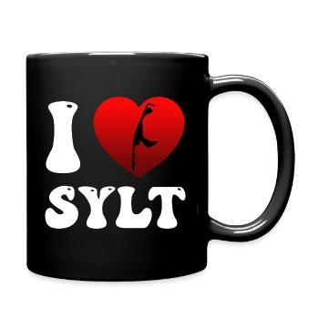 Vacances en mer du Nord J’ADORE SYLT Drôle - Mug uni - noir - Droite