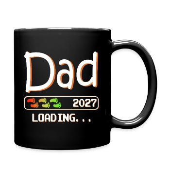 Expectant dad & father, offspring dad loading 2027 - Full Colour Mug - black - Right