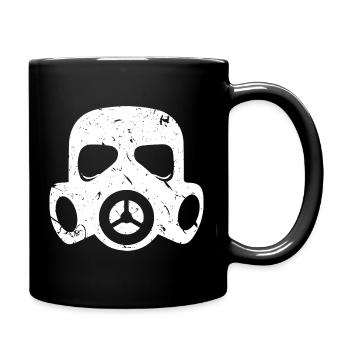Masque à gaz grunge Particules nucléaires radioactives - Mug uni - noir - Droite