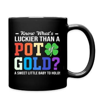 St. Patrick Day Baby Party Gender Reveal - Tasse einfarbig - Schwarz - Rechts