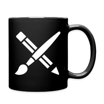 Brush, Pencil, Crafting, Art Icon - Full Colour Mug - black - Right
