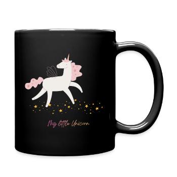 Little Unicorn Star Trail - Full Colour Mug - black - Right