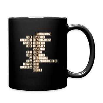 Kreuzworträtsel Dänemark - Tasse einfarbig - Schwarz - Rechts