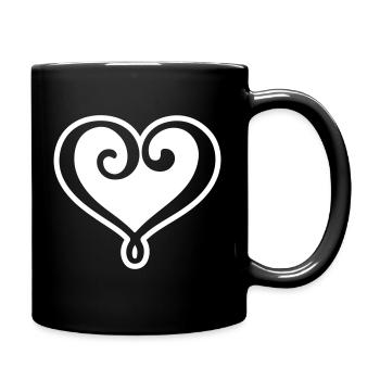 Heart Icon - Full Colour Mug - black - Right