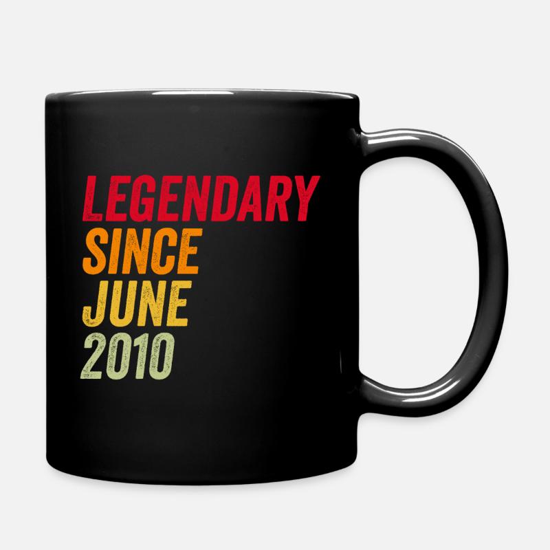 16th birthday 16 years June 2010 - Full Colour Mug - black