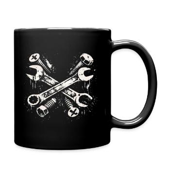 Mécanique de tournevis de conception Tool Grunge - Mug uni - noir - Droite